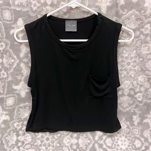 Black Crop Tank Top